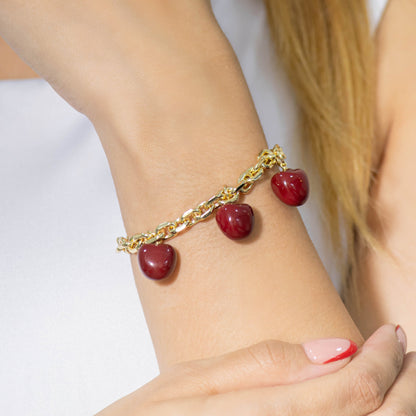 Pulsera dijes manzanas Amulí