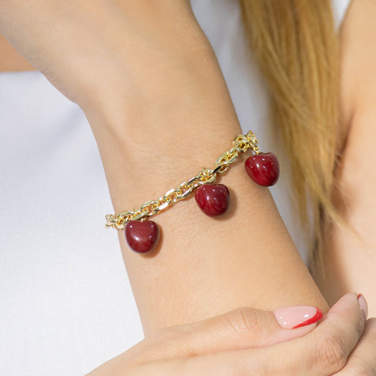 Pulsera dijes manzanas Amulí