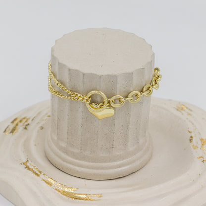Pulsera eslabones corazones