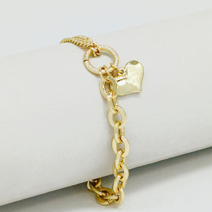 Pulsera eslabones corazones