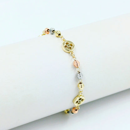 Pulsera tres oros van cleef