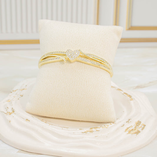 Pulsera corazón microzircon