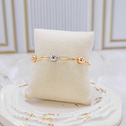 Pulsera 3 oros balines