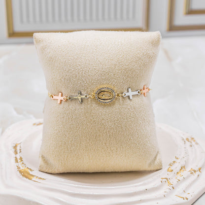 Pulsera 3 oros virgen