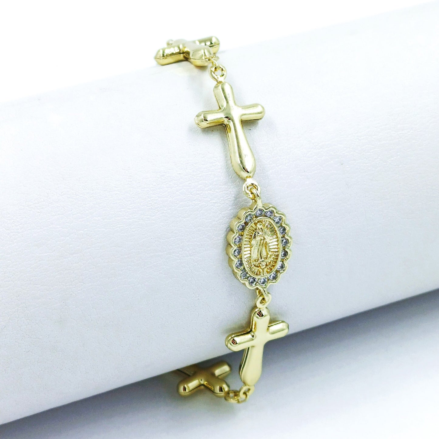 Pulsera cruces virgen