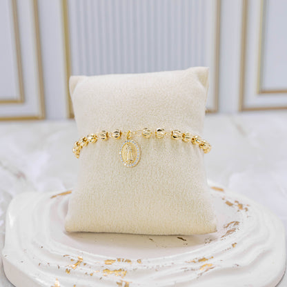 Pulsera balín diamantado virgen