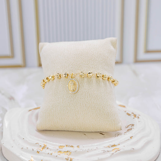 Pulsera balín diamantado virgen