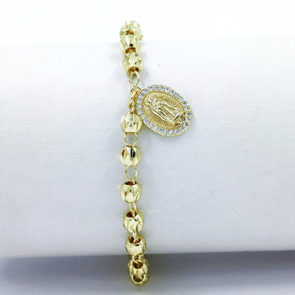Pulsera balín diamantado virgen