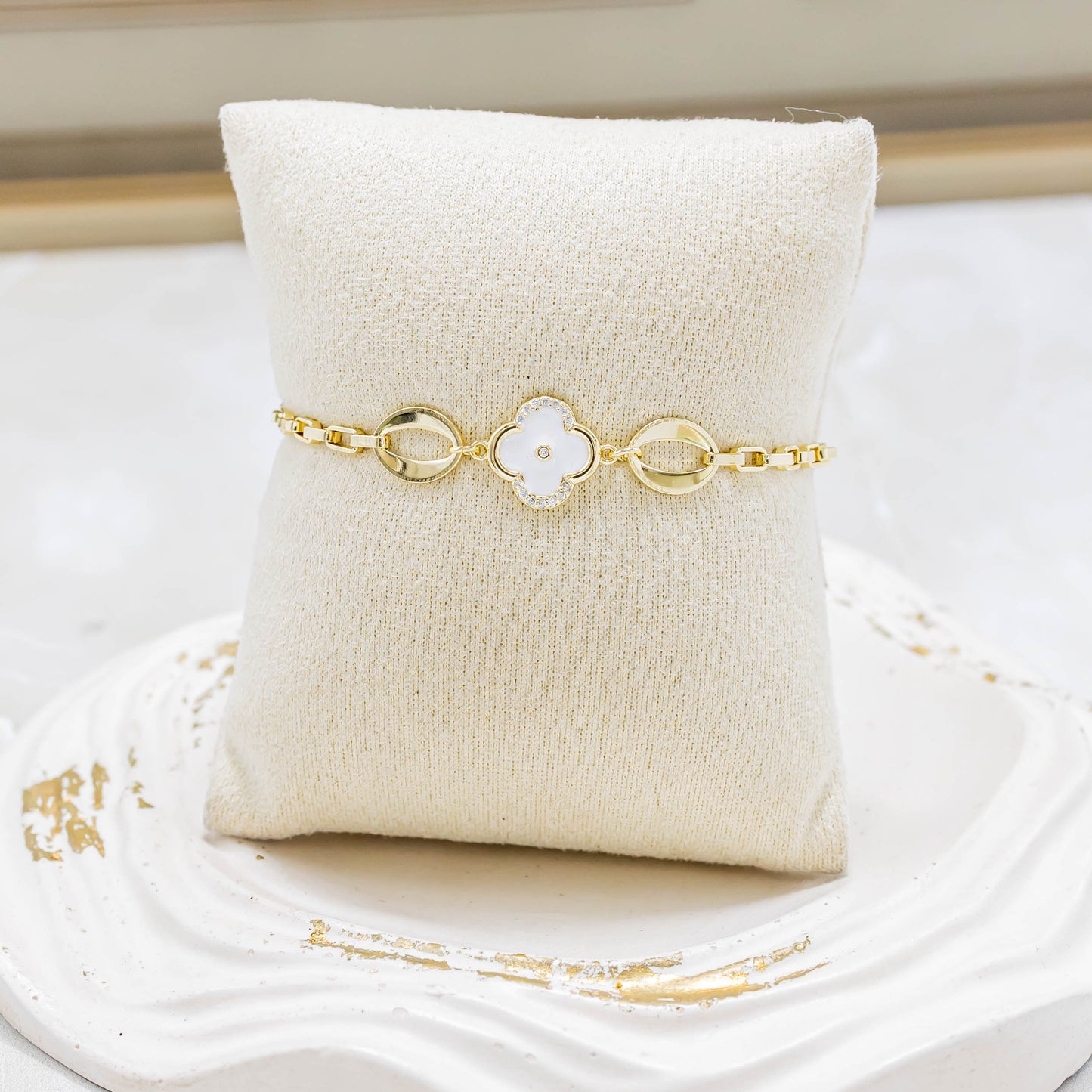 Pulsera van cleef blanco
