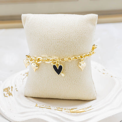 Pulsera corazón negro