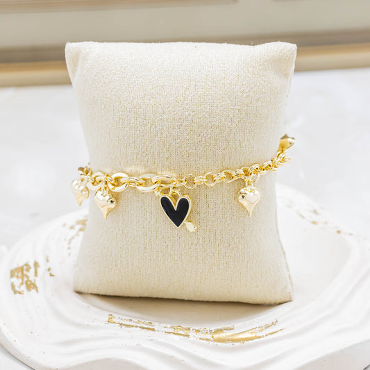Pulsera corazón negro