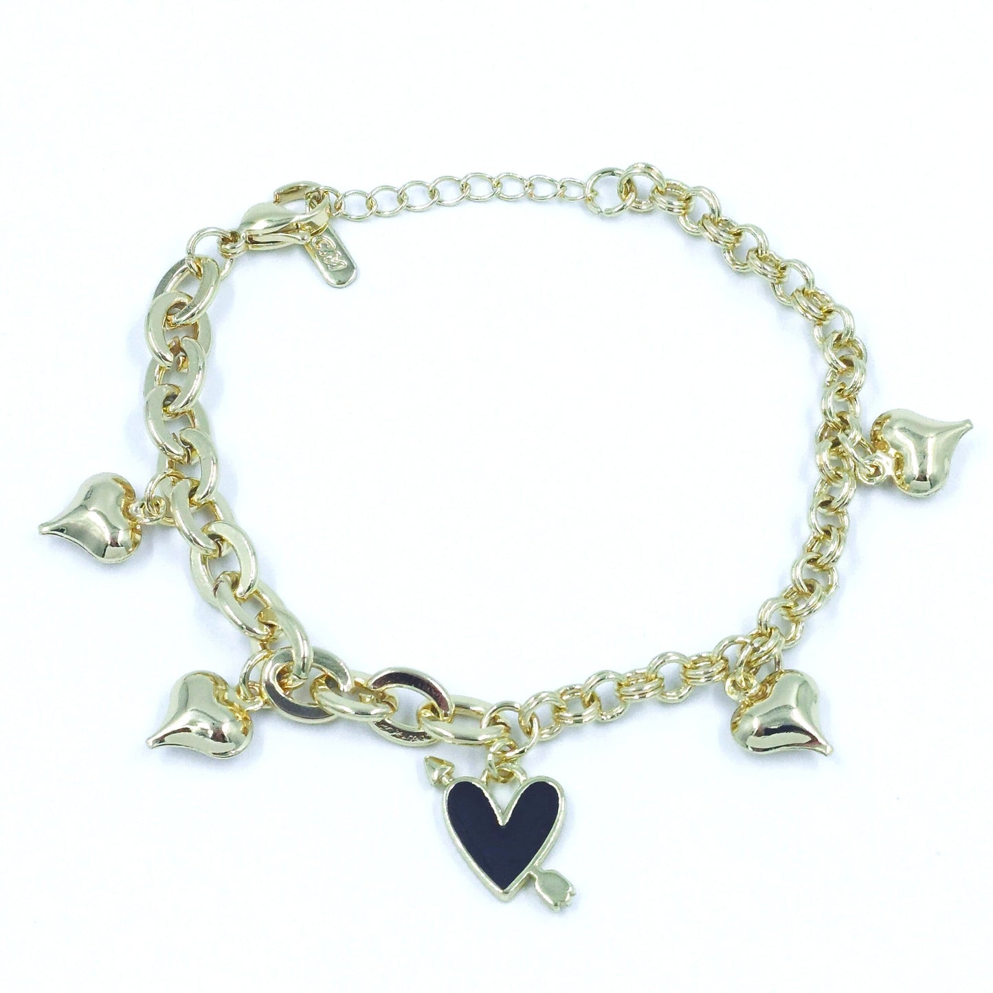 Pulsera corazón negro