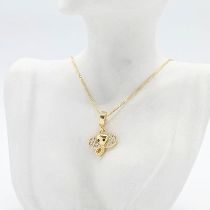 Collar rodio elefante Amulí