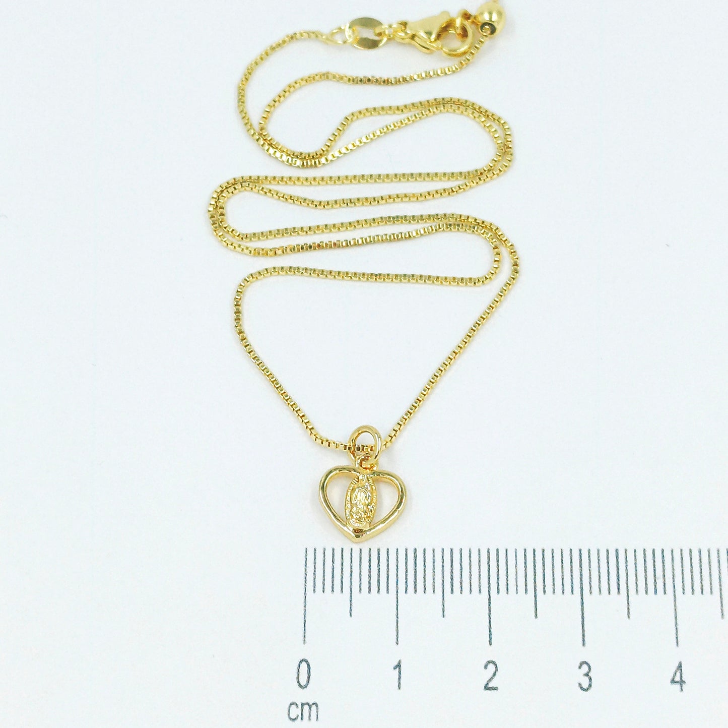 Collar rodio silueta corazon