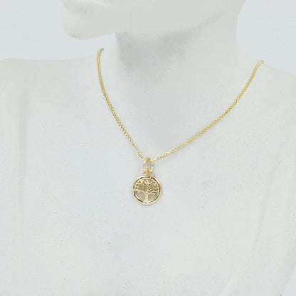 Collar rodio arbol vida