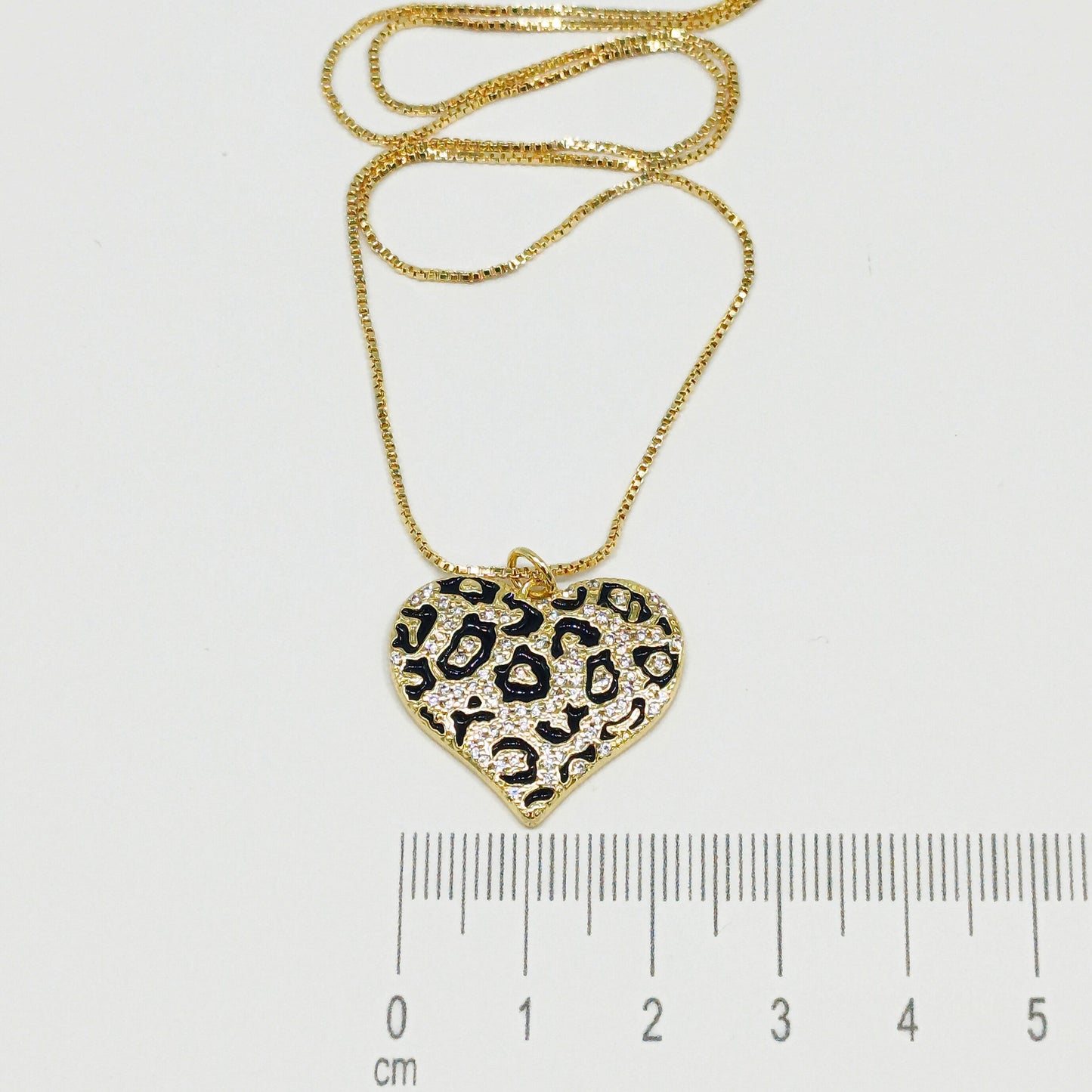 Collar rodio corazon nacar