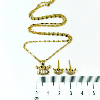 Collar rodio cangrejo