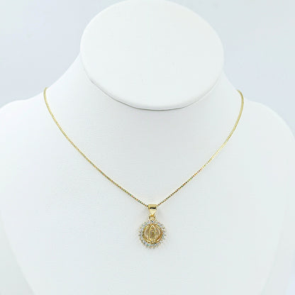 Collar rodio medallita