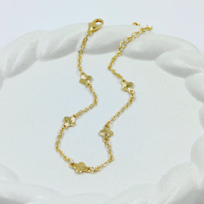 Tobillera van cleef dorado