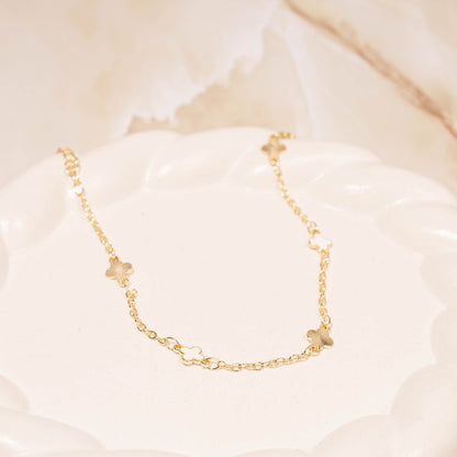 Tobillera Vancleef blanco