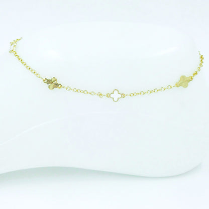 Tobillera Vancleef blanco