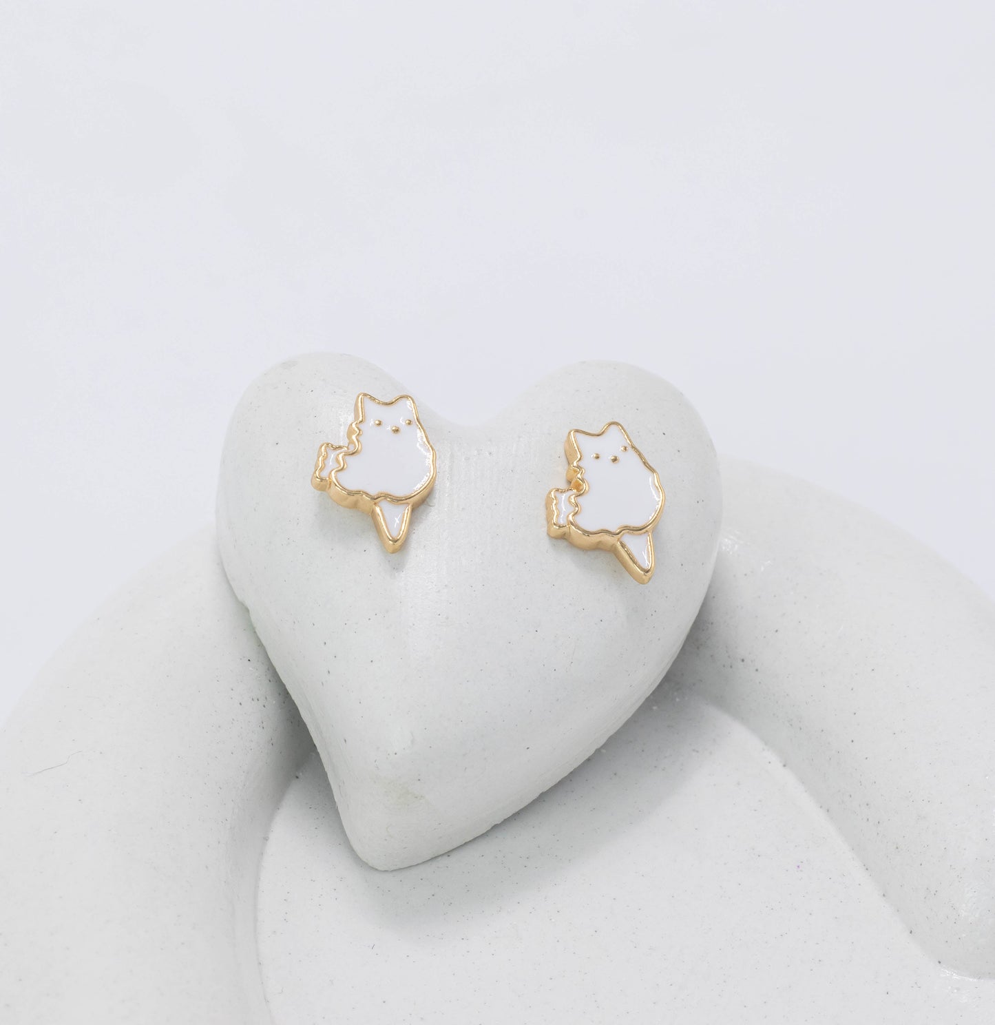 Topo silueta gato esmaltado