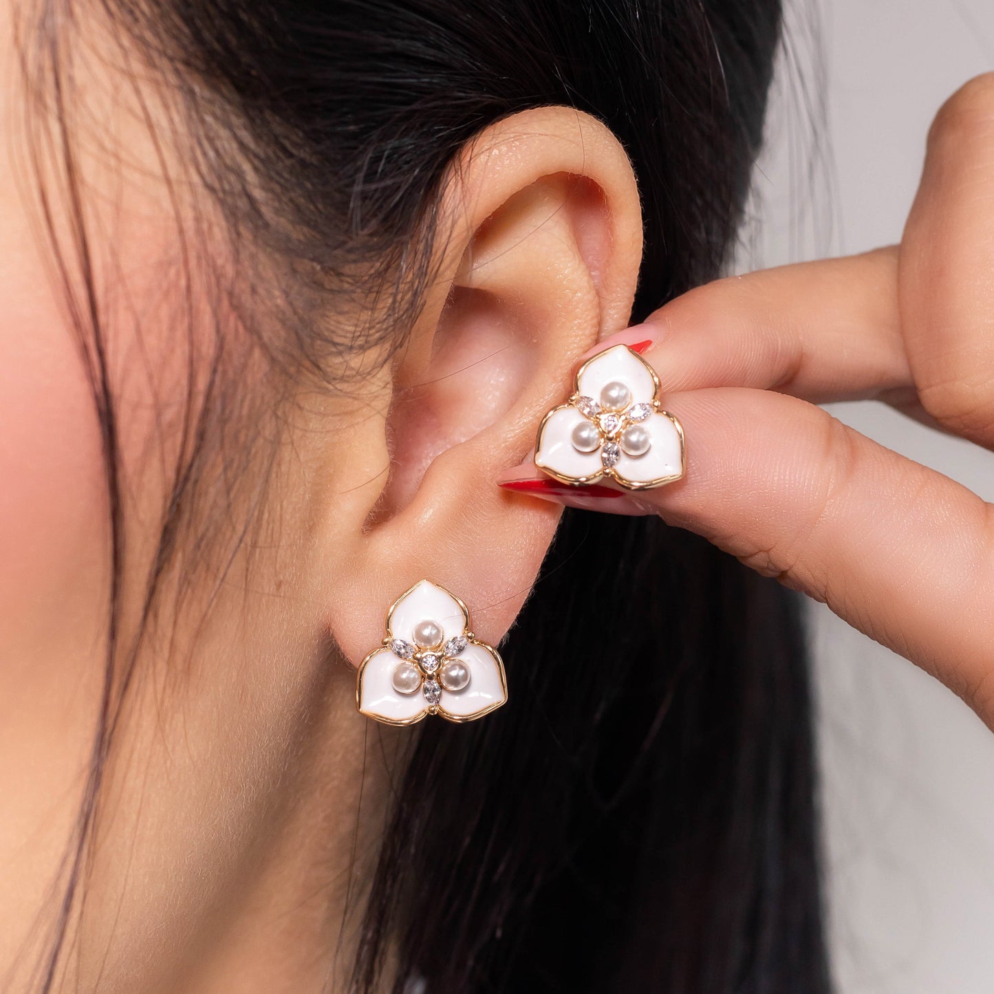 Topo flor perla 