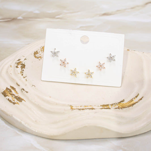 Topo trío 3 oros flores