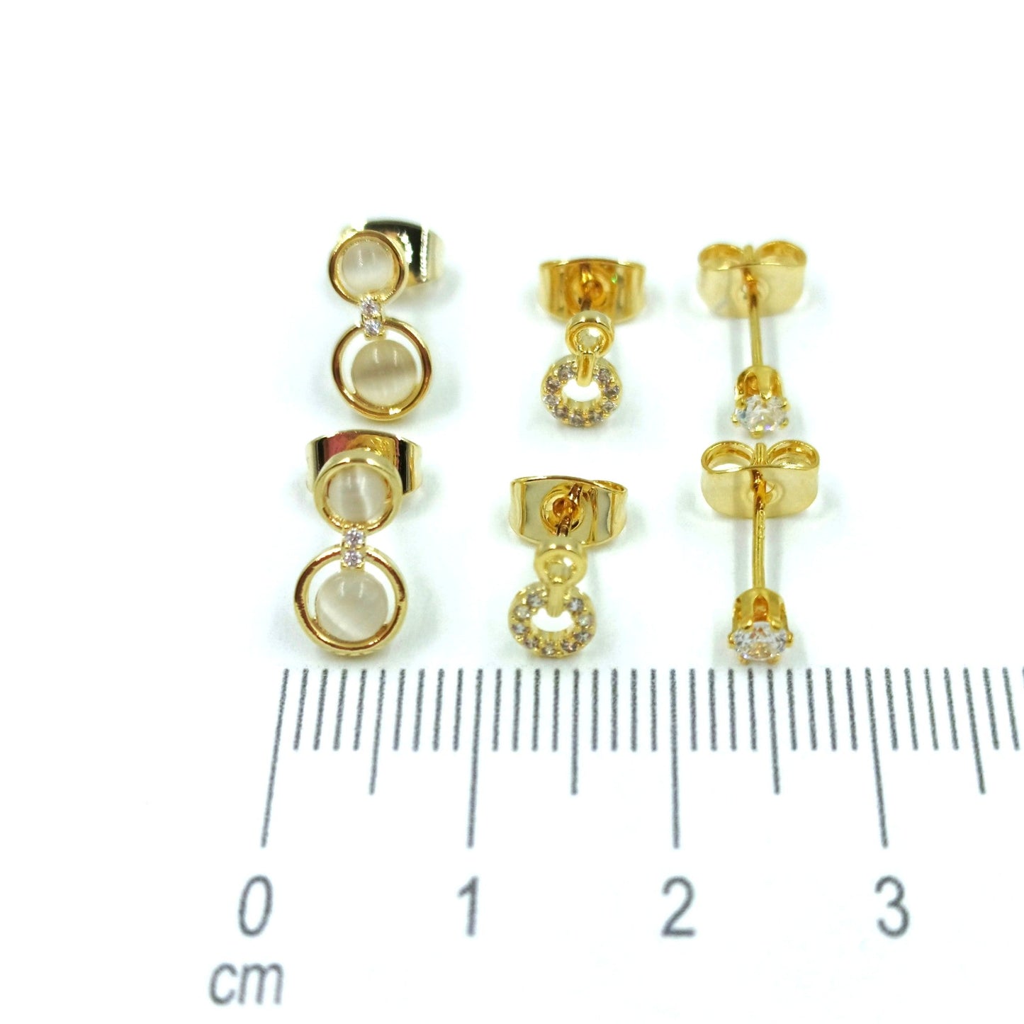 Topo trío aros gema y zircon