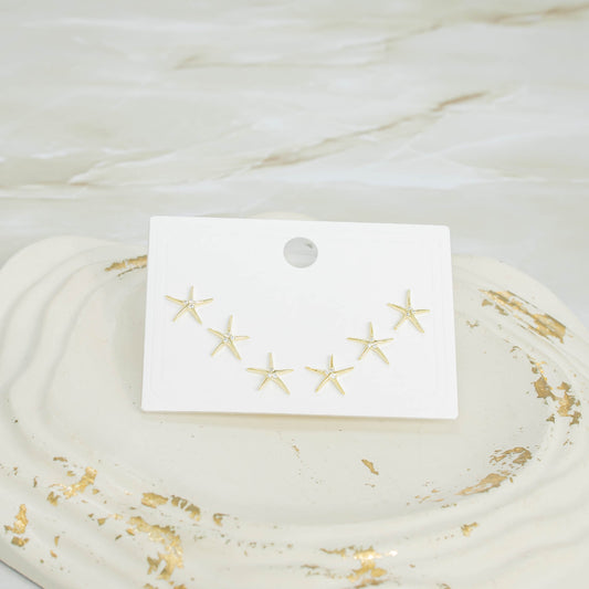 Topo trío estrellas de mar